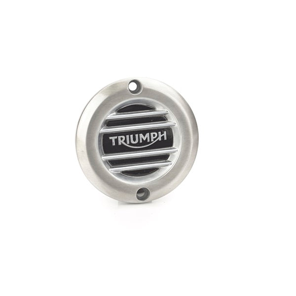 Triumph Brushed Clutch Badge - Ribbed