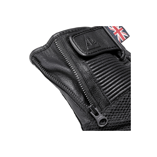 Triumph Mens Black Raven Mesh Gloves