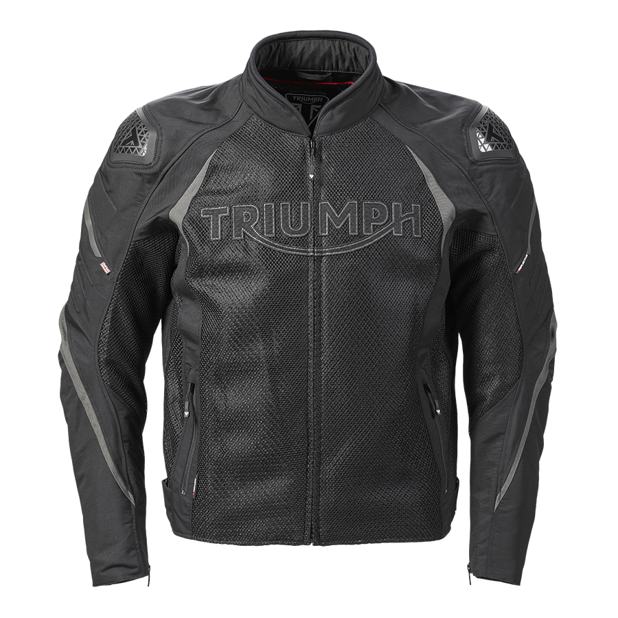 Triumph Mens Triple Sports Mesh Jacket Black & Gunmetal
