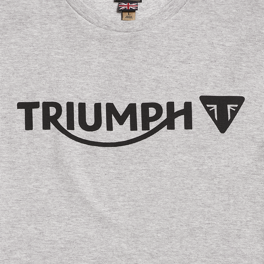 Triumph Mens Bettmann Grey Marl Long Sleeved Waffle Top