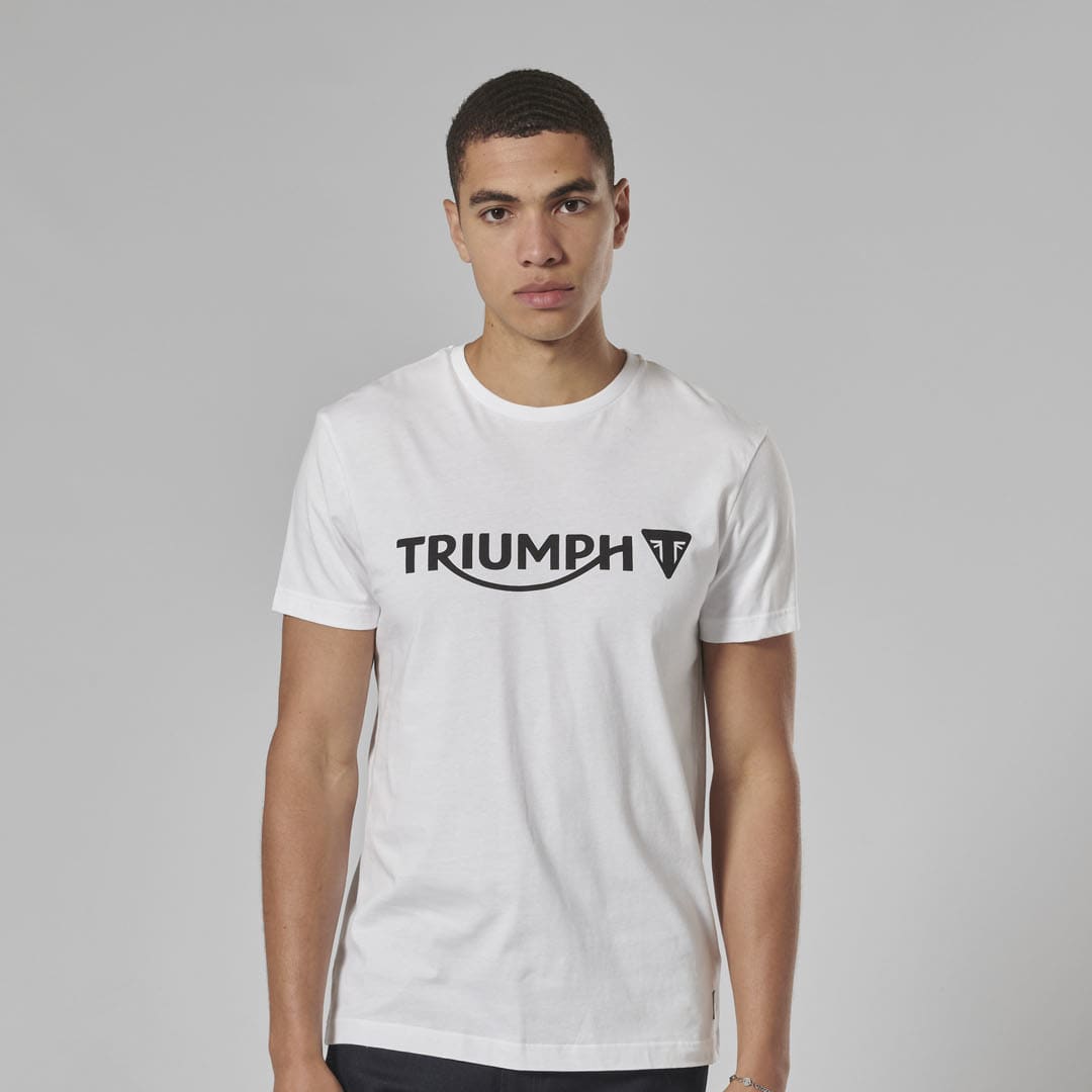 Triumph Mens Cartmel White & Black T Shirt