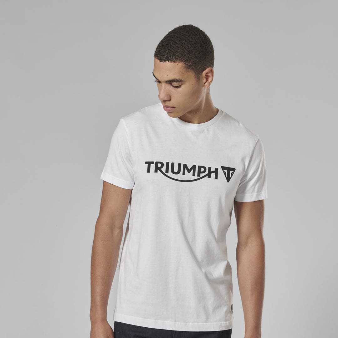 Triumph Mens Cartmel White & Black T Shirt