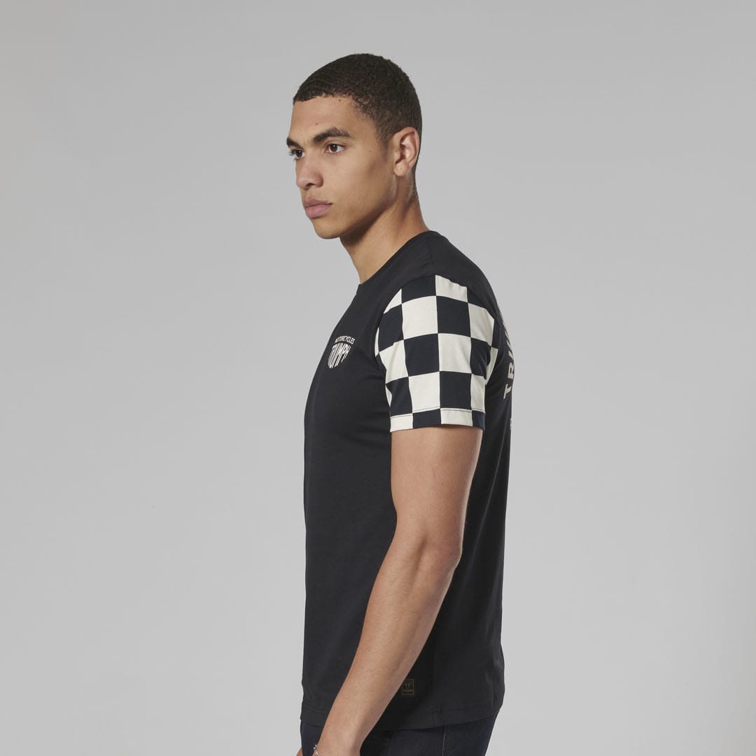 Triumph Mens Preston Black & Bone T Shirt
