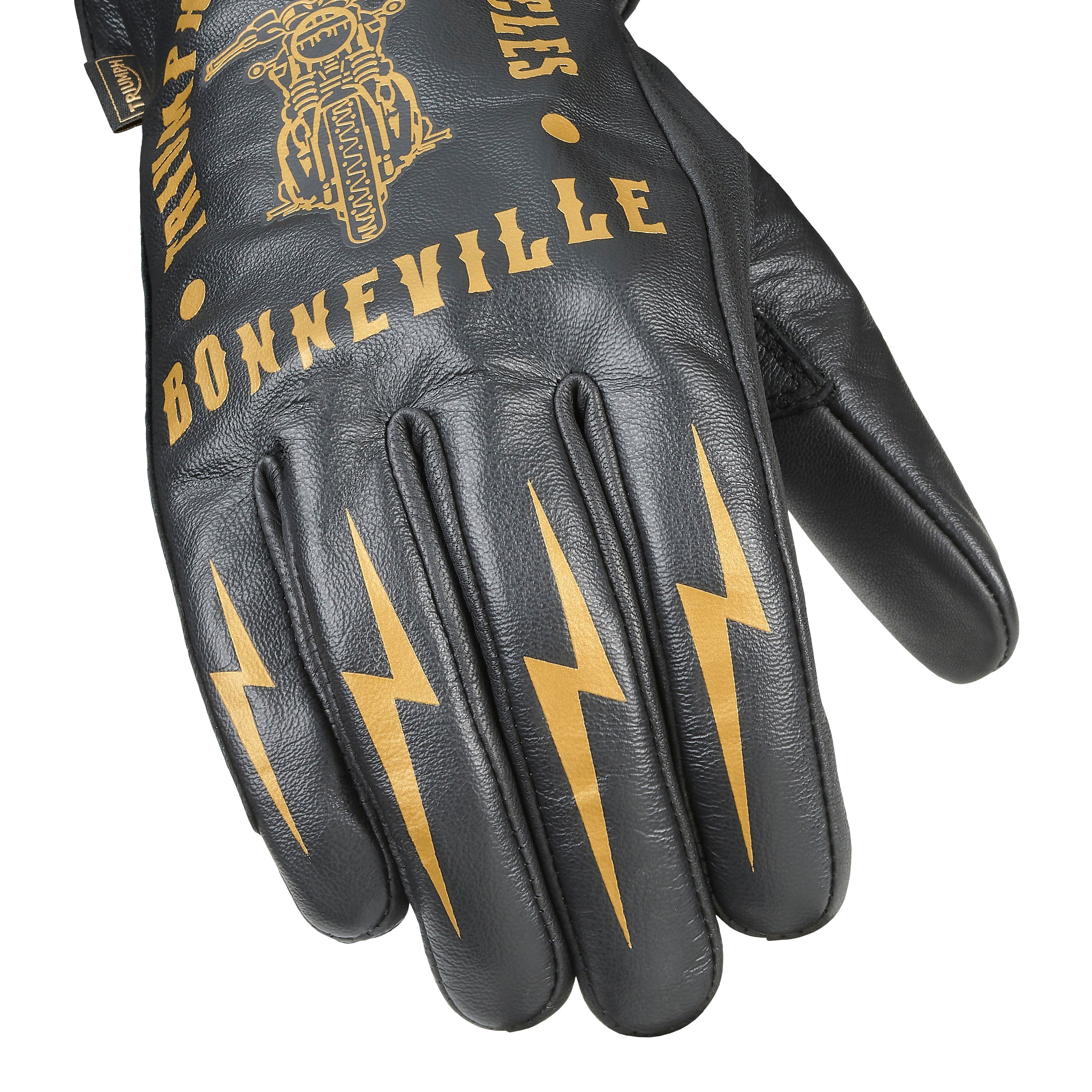 Triumph Bonneville Gloves Black & Gold
