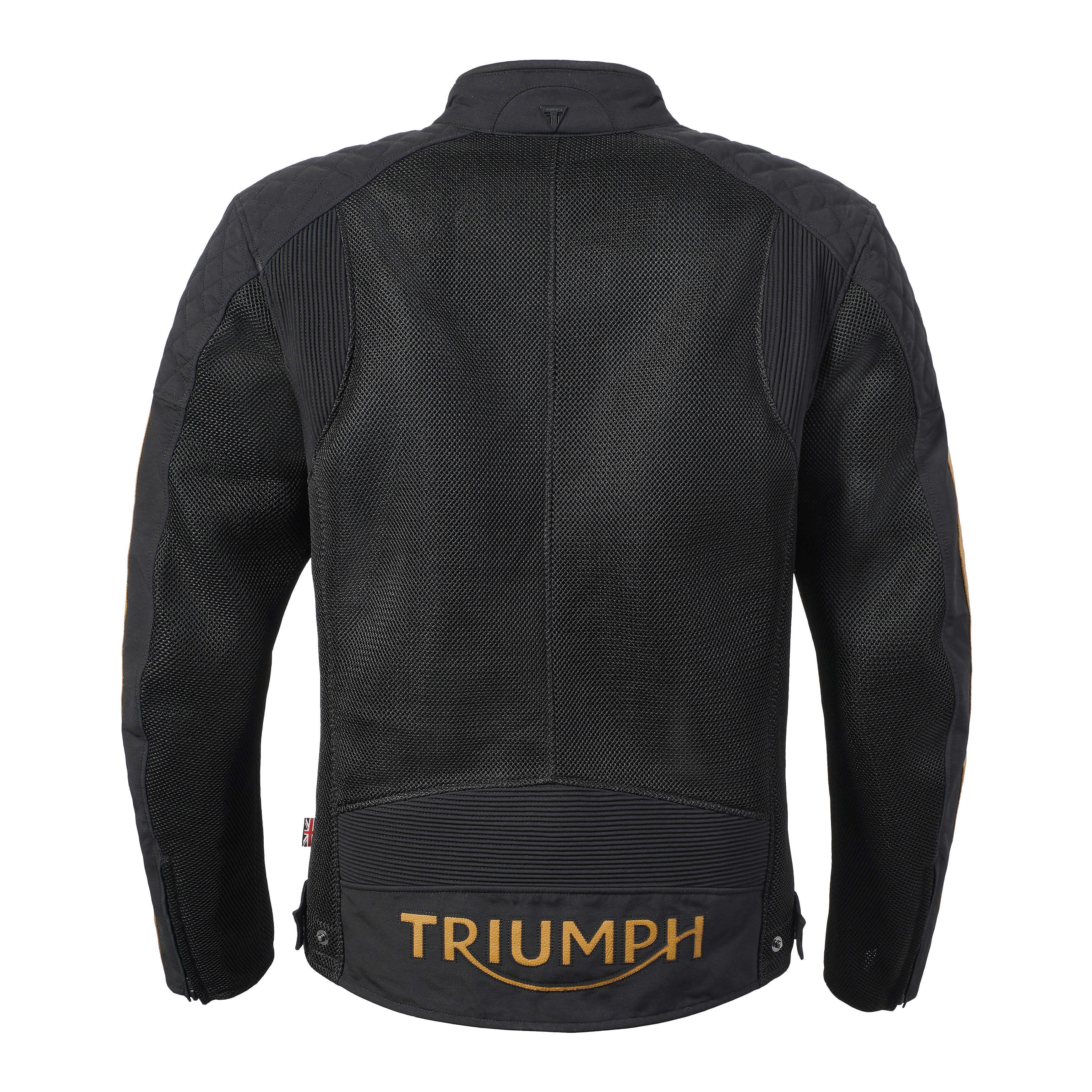 Triumph Mens Braddan Retro Mesh Jacket Black & Gold