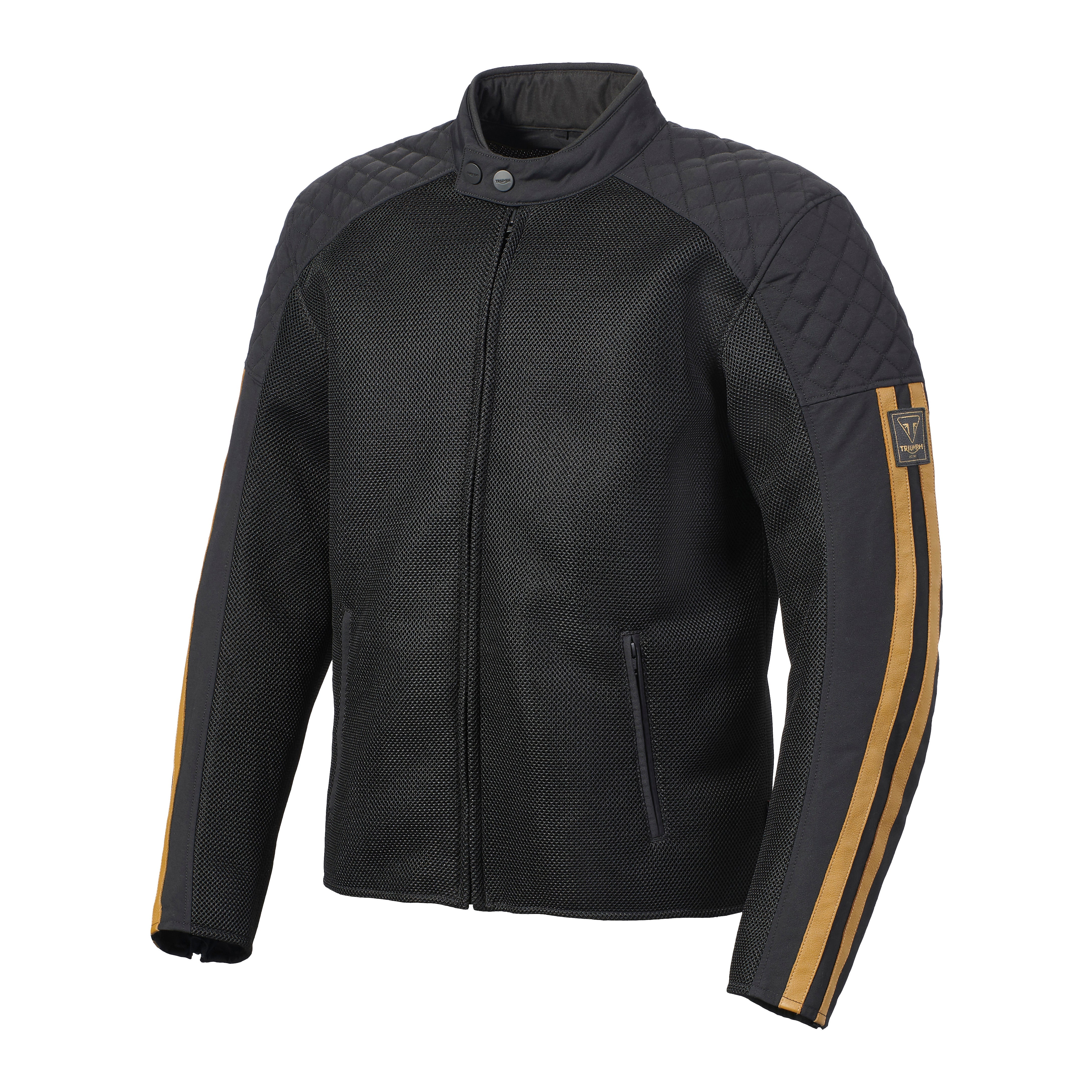Triumph Mens Braddan Retro Mesh Jacket Black & Gold
