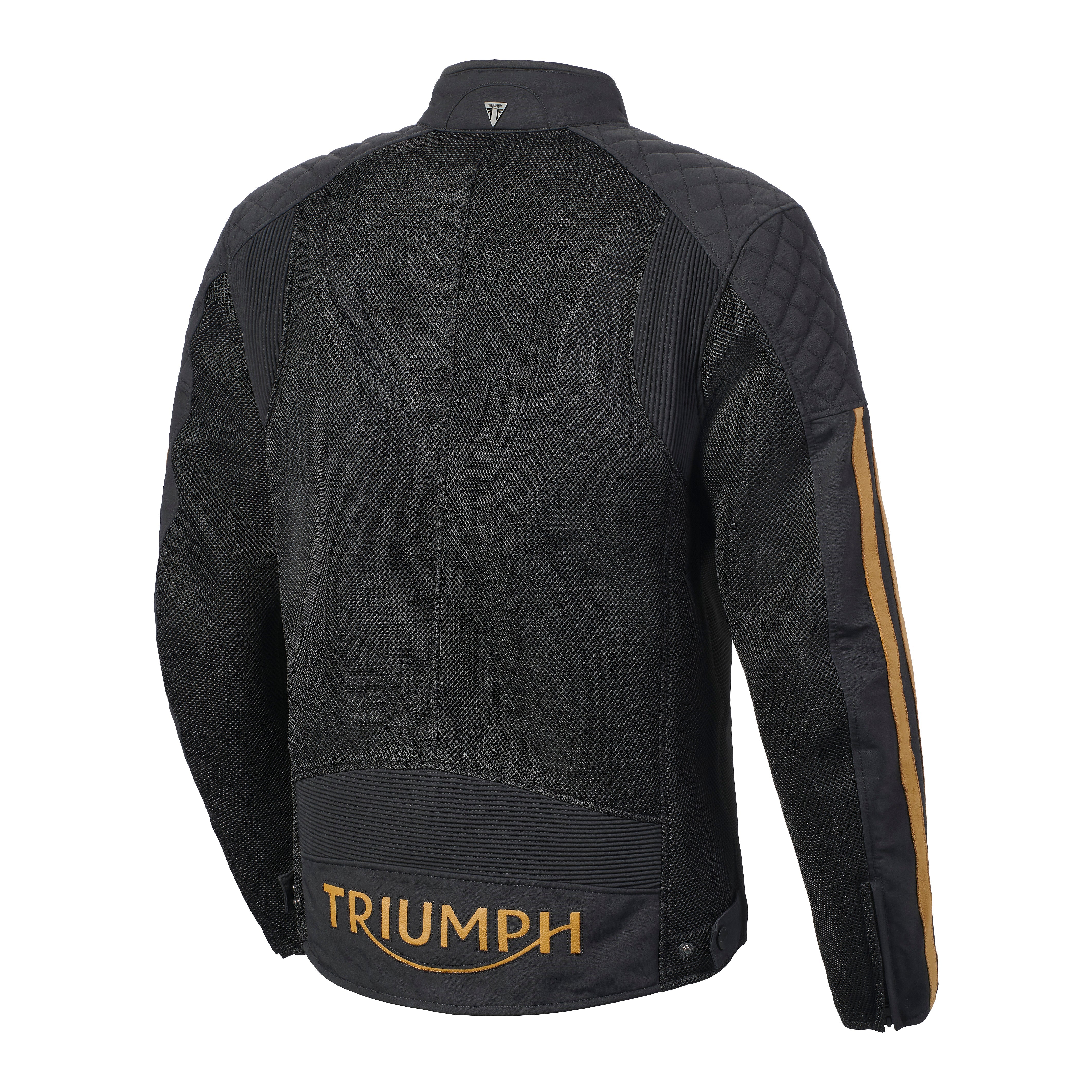 Triumph Mens Braddan Retro Mesh Jacket Black & Gold