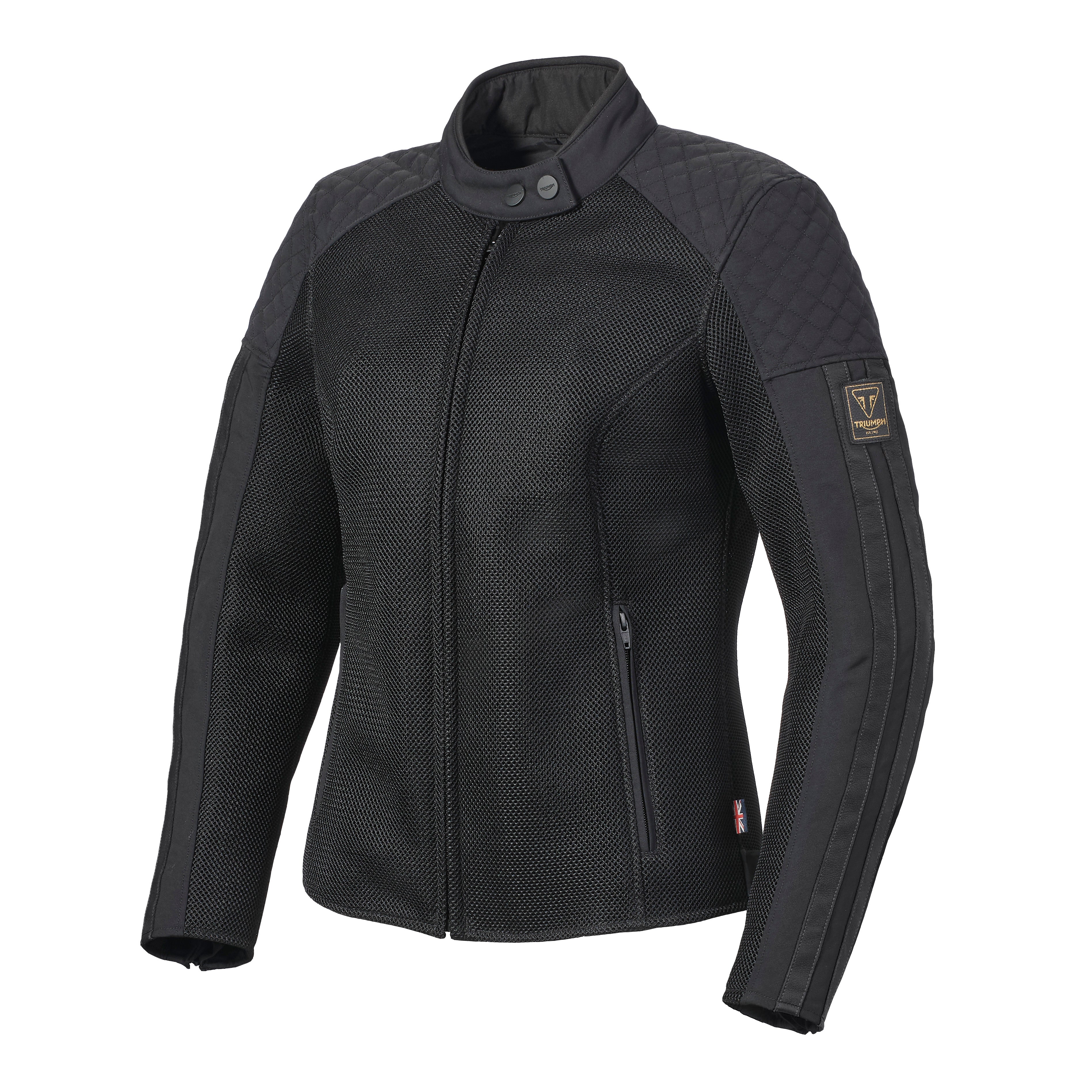 Triumph Ladies Braddan Retro Mesh Jacket Black