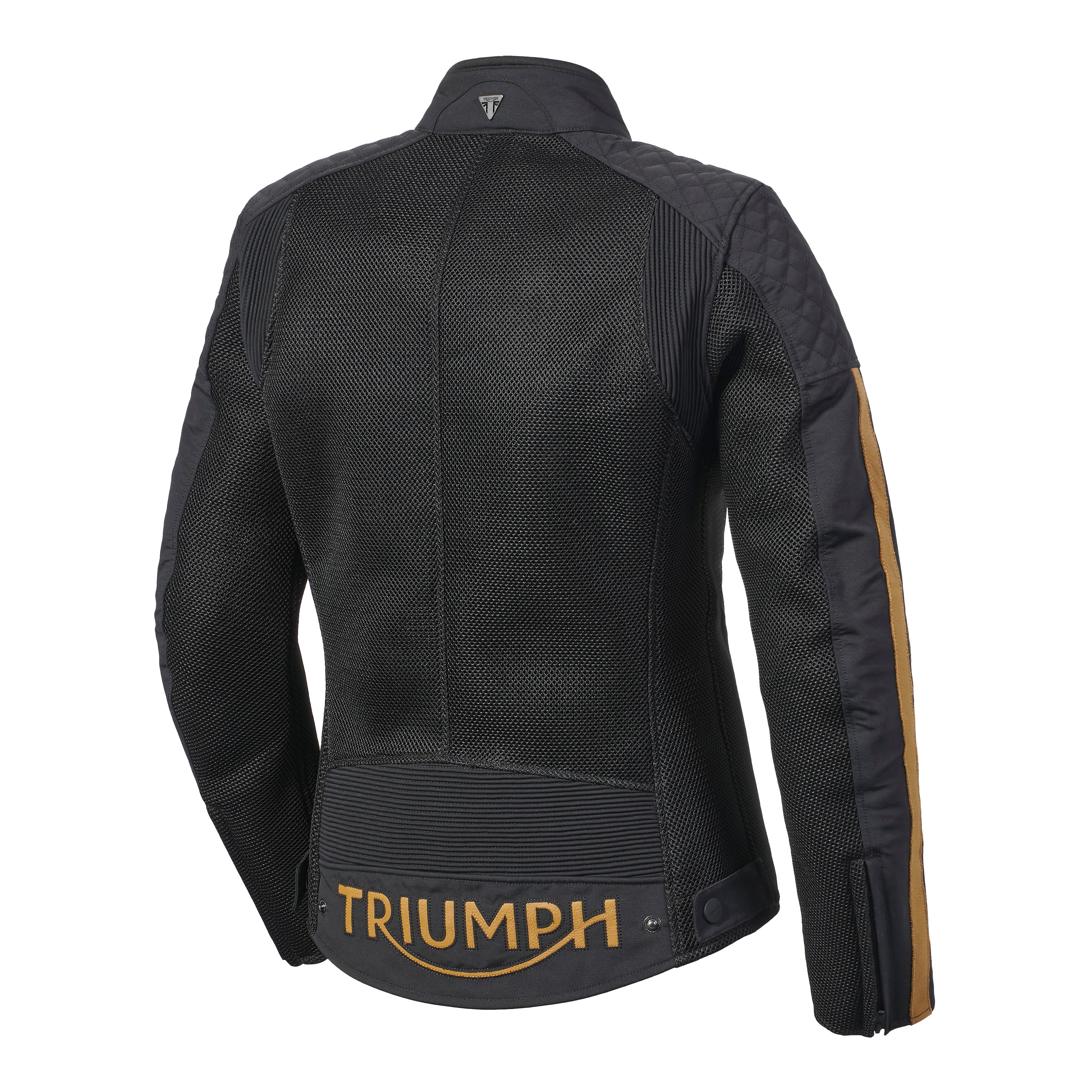 Triumph Ladies Braddan Retro Mesh Jacket Black & Gold