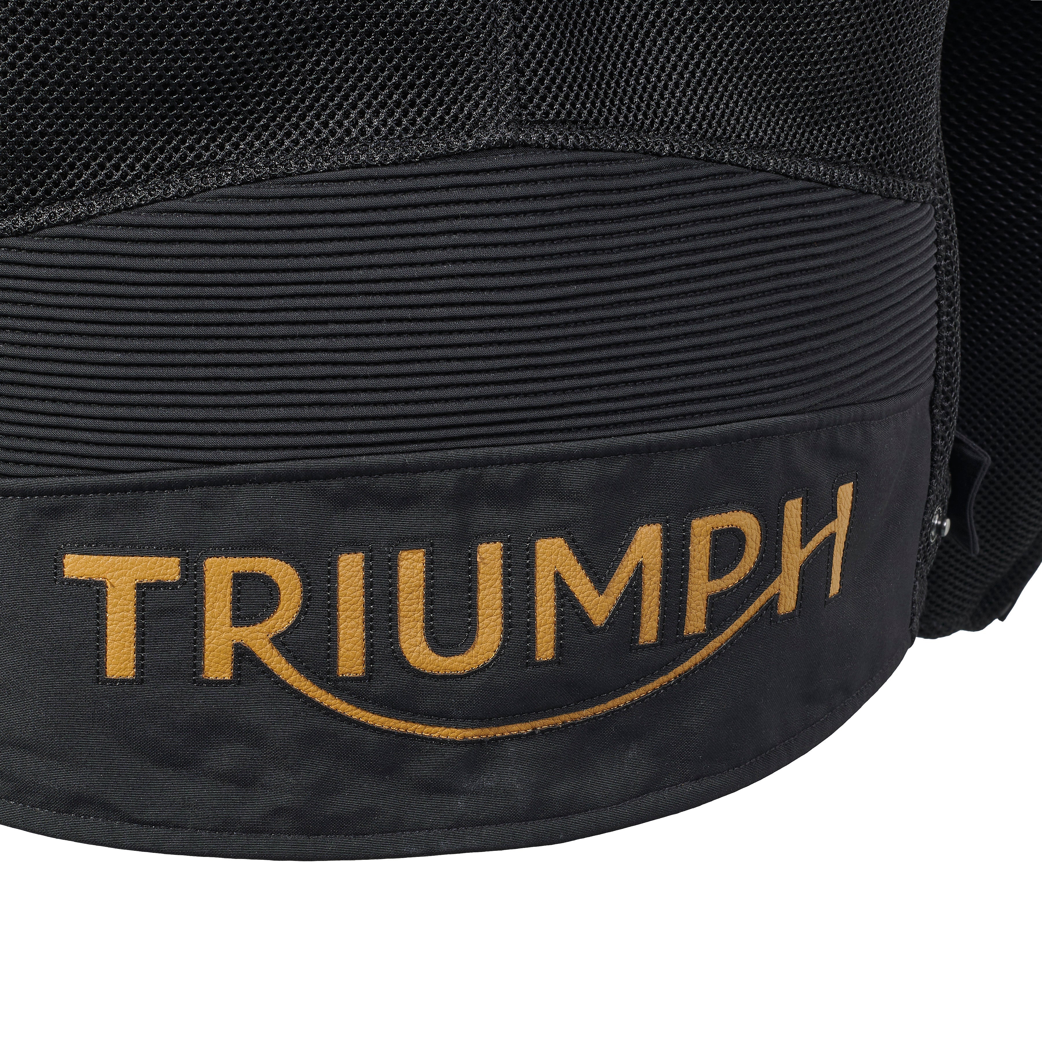 Triumph Ladies Braddan Retro Mesh Jacket Black & Gold