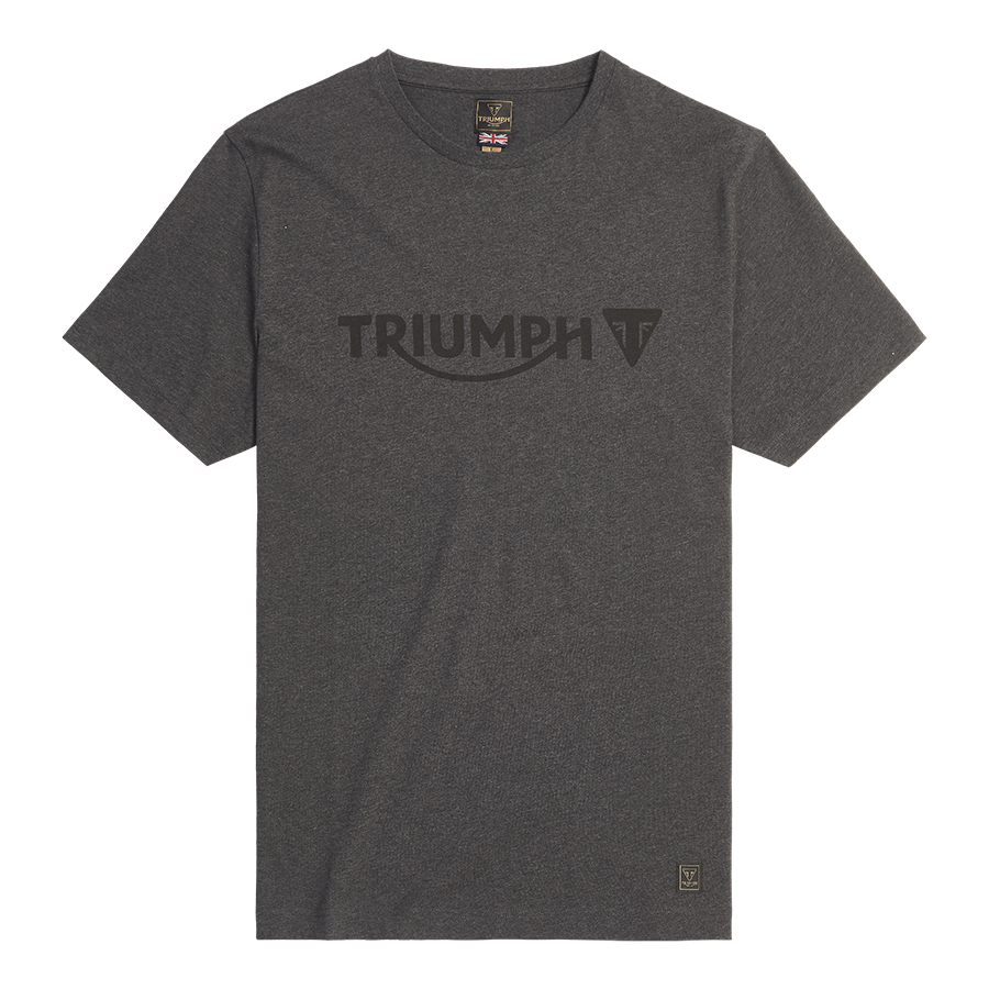 Triumph Mens Cartmel Black Marl & Black T Shirt