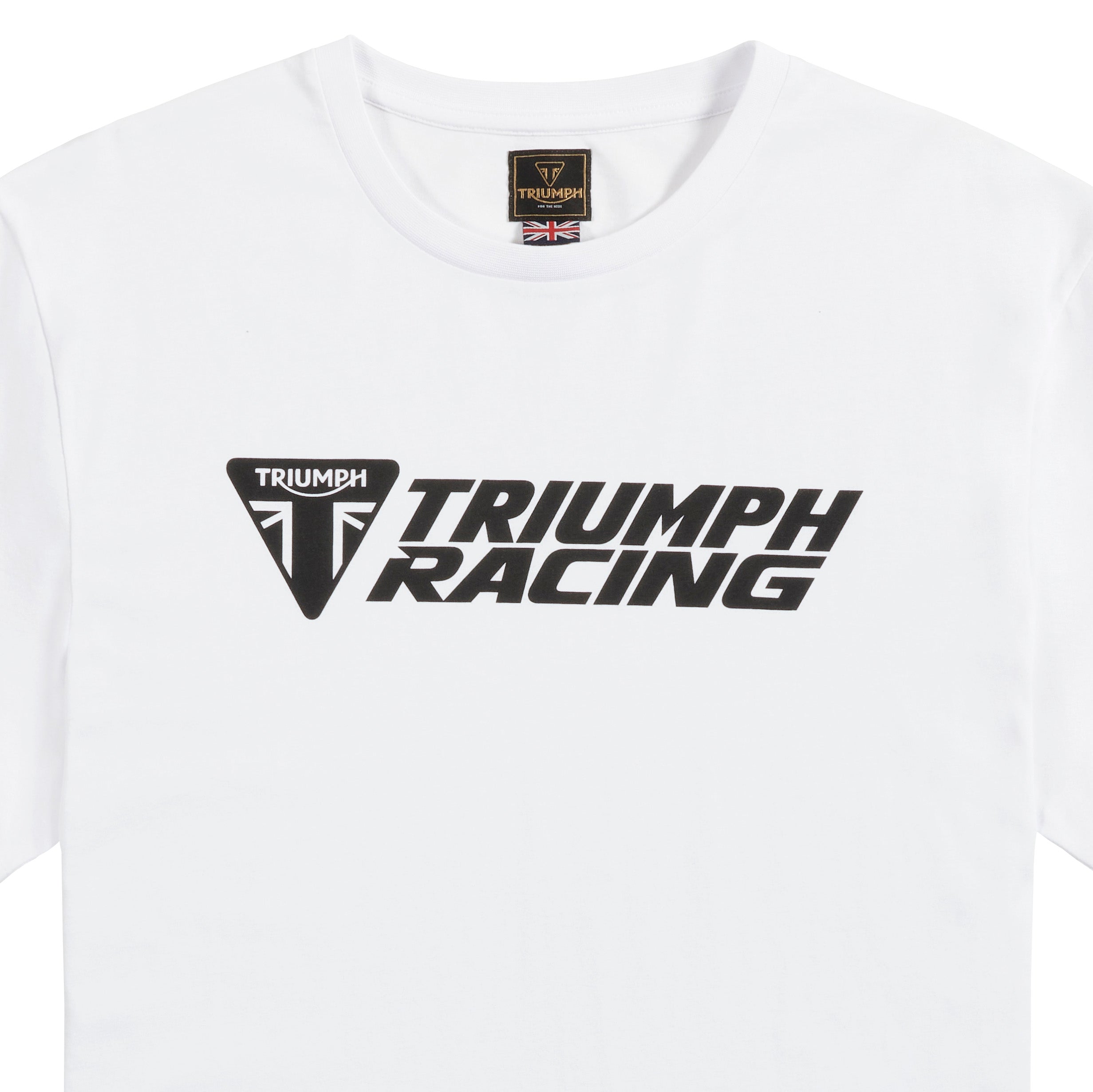 Triumph Mens Racing White & Black T Shirt