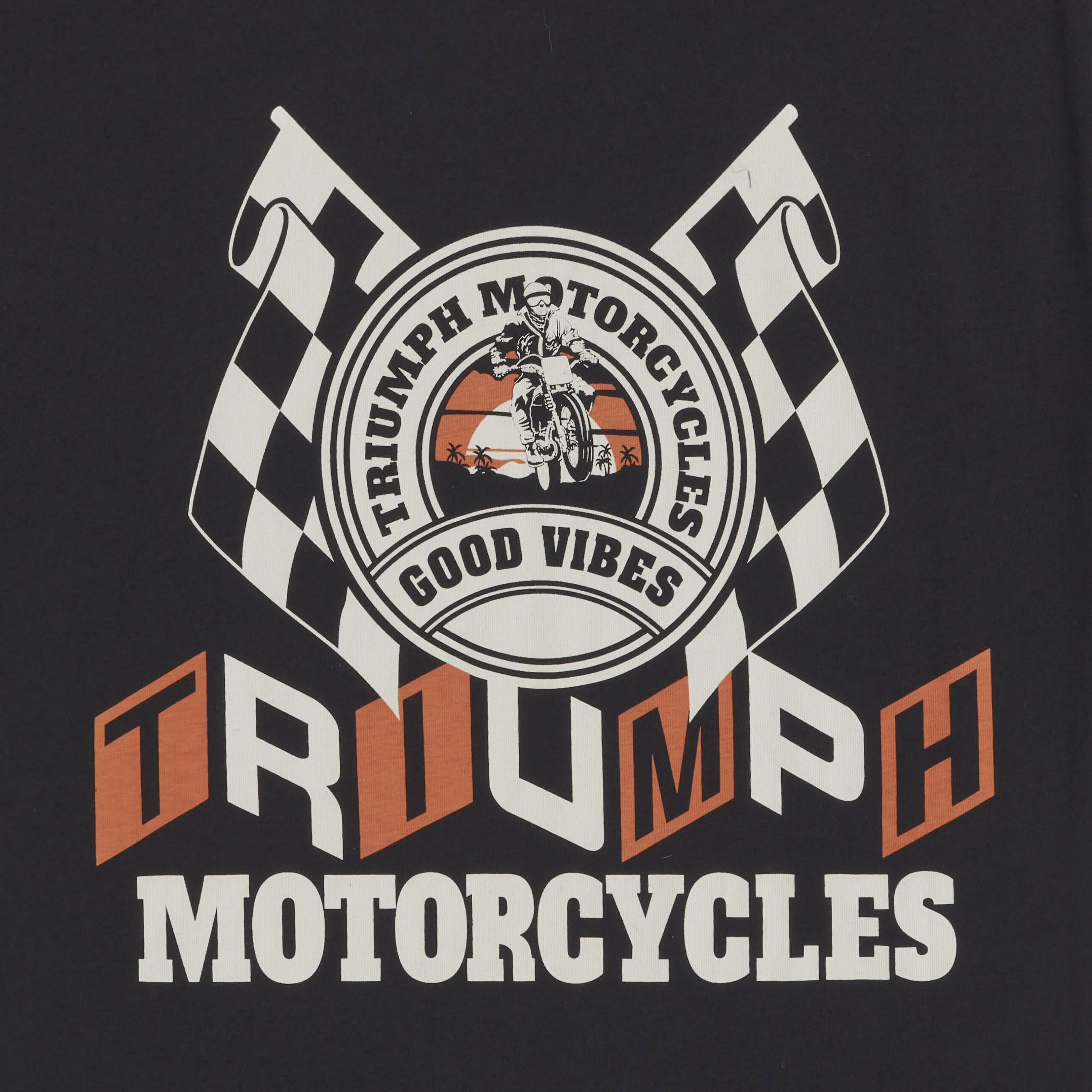 Triumph Mens Good Vibes Black T Shirt