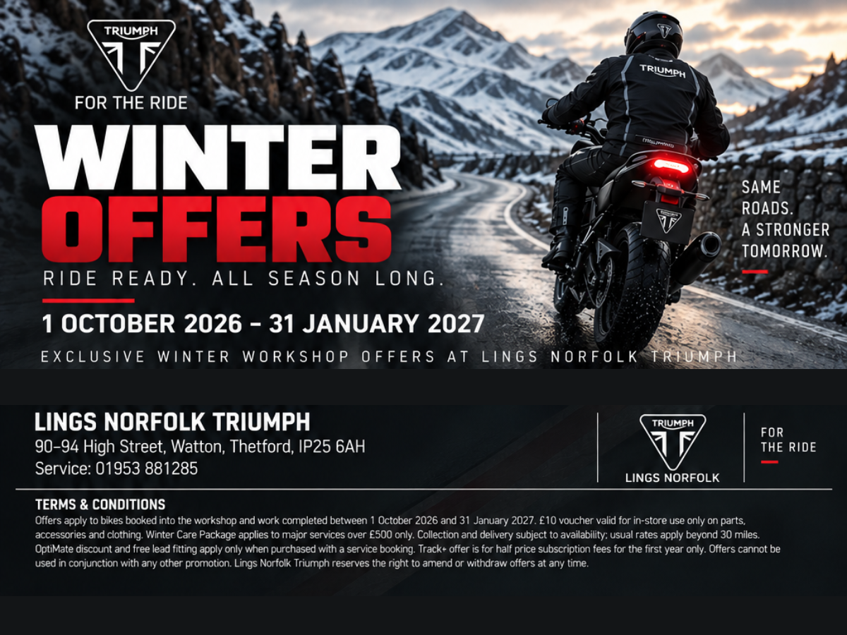 Winter Offers - Exclusive Workshop Deals at Norfolk Triumph
