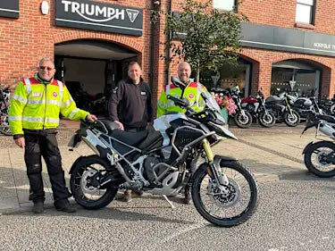 LINGS NORFOLK TRIUMPH - PROUD TO PARTNER NORFOLK BLOOD BIKE