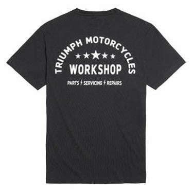 Triumph Mens Workshop Black Crew T Shirt