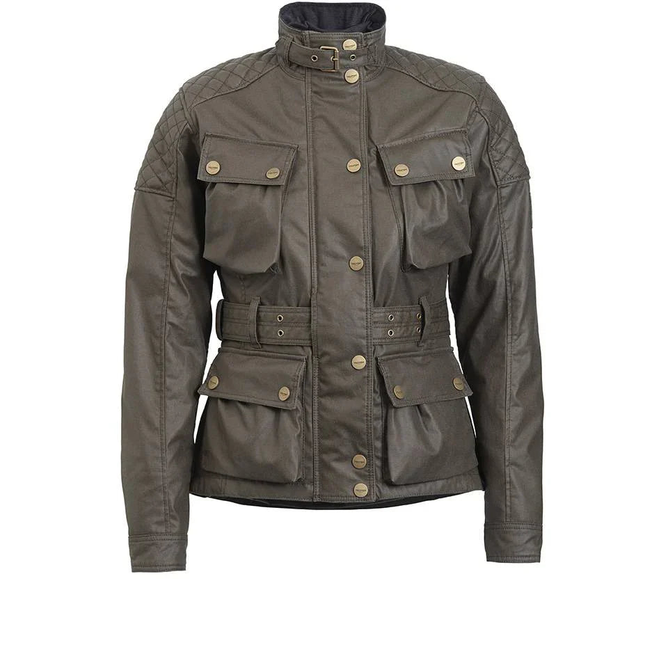 Triumph Ladies Beck Wax Jacket Khaki