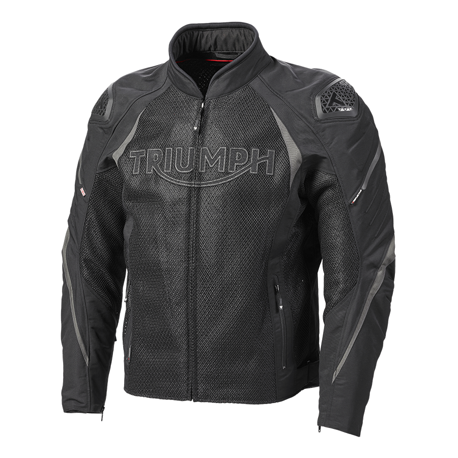 Triumph Mens Triple Sports Mesh Jacket Black & Gunmetal