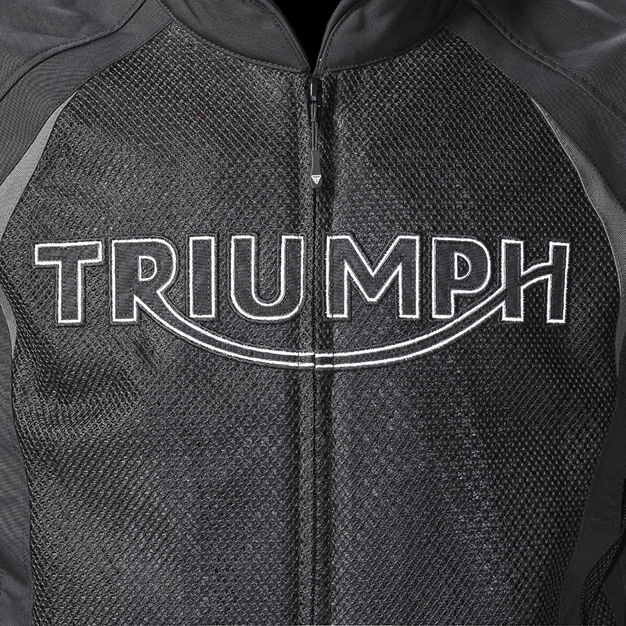 Triumph Mens Triple Sports Mesh Jacket Black & Gunmetal