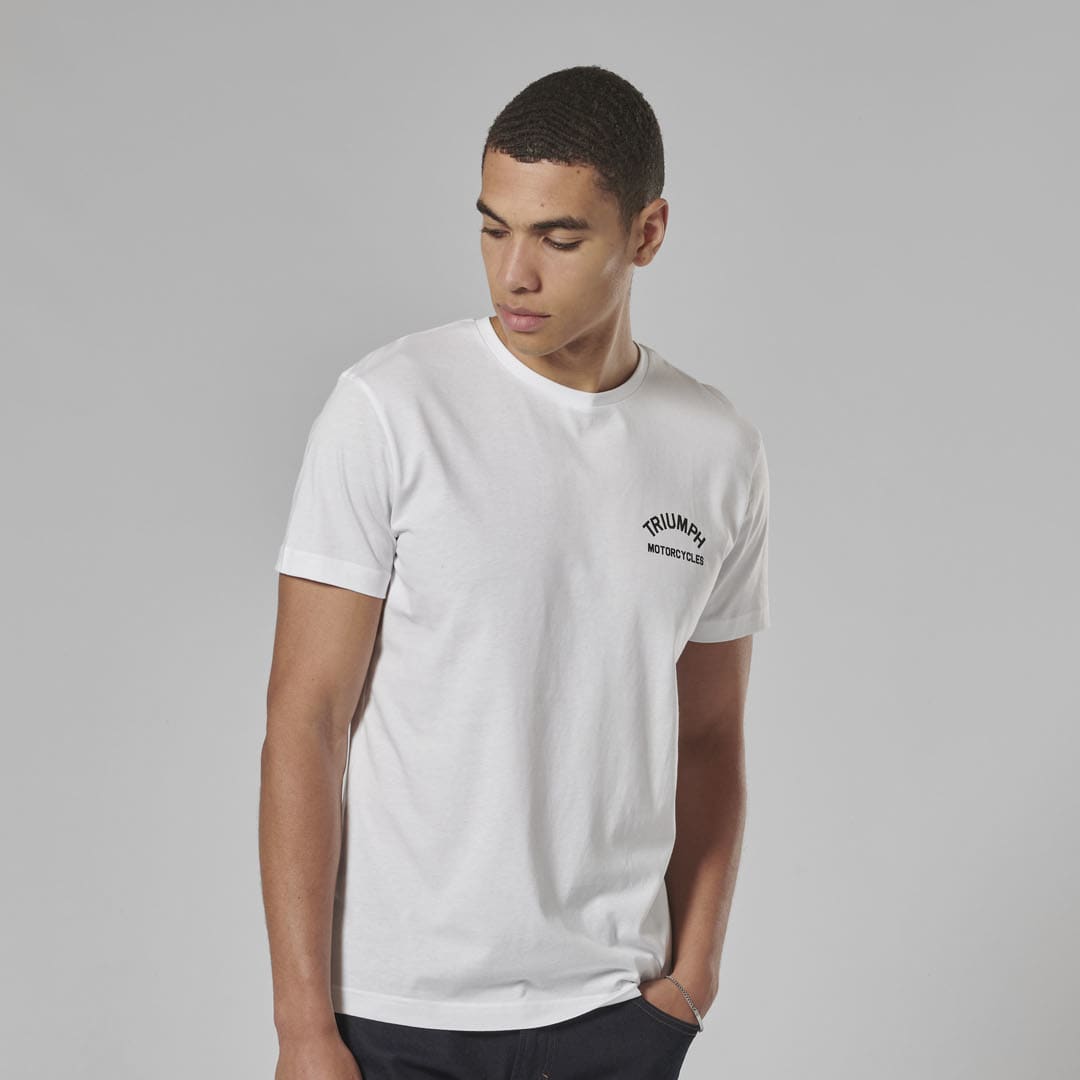 Triumph Mens Castle T Shirt - White