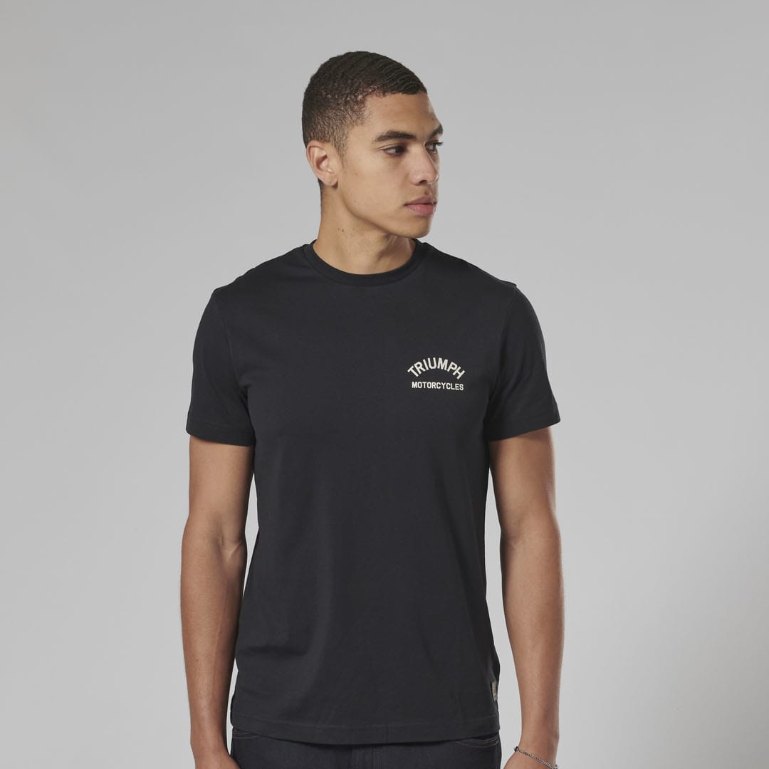 Triumph Mens Castle T Shirt - Black