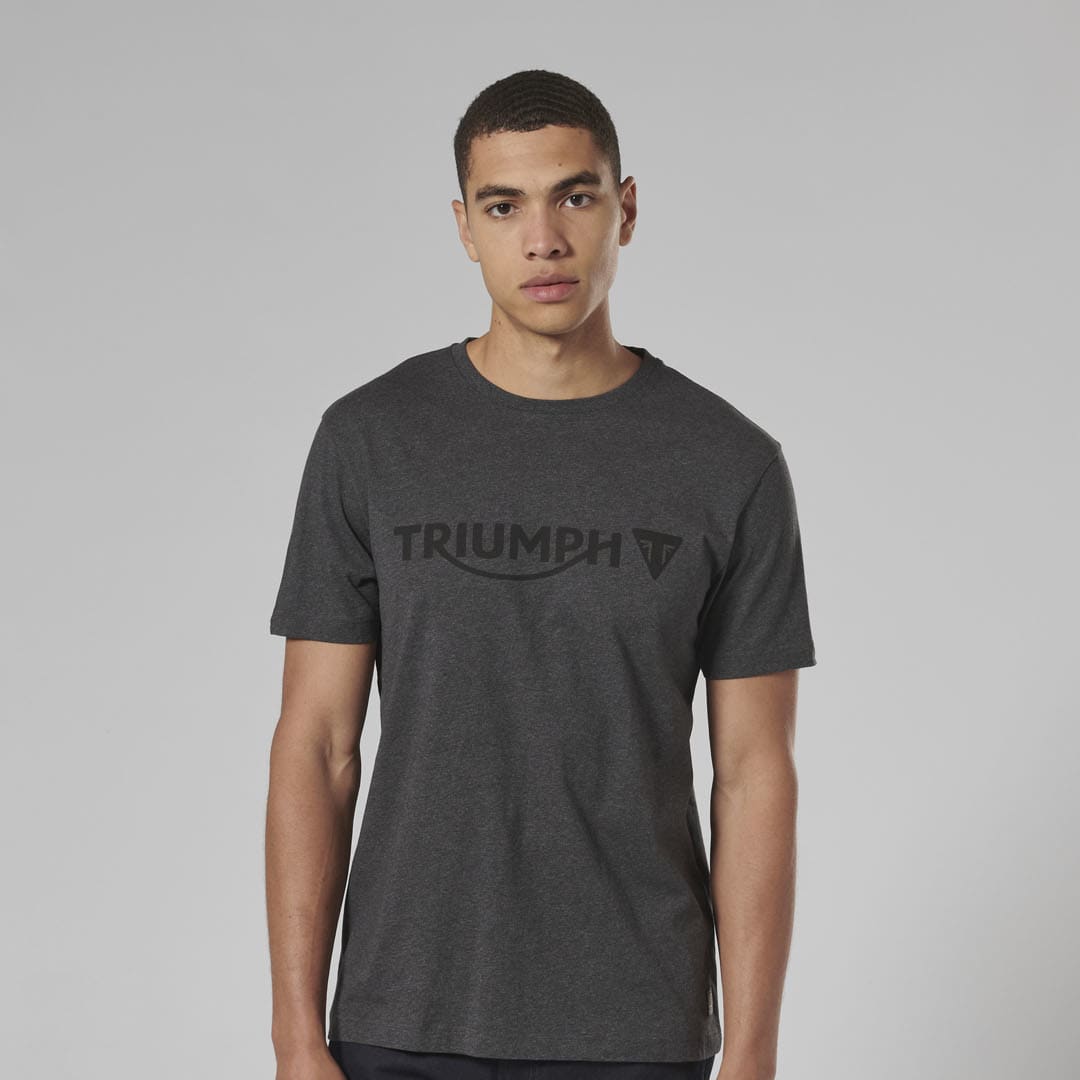 Triumph Mens Cartmel Black Marl & Black T Shirt