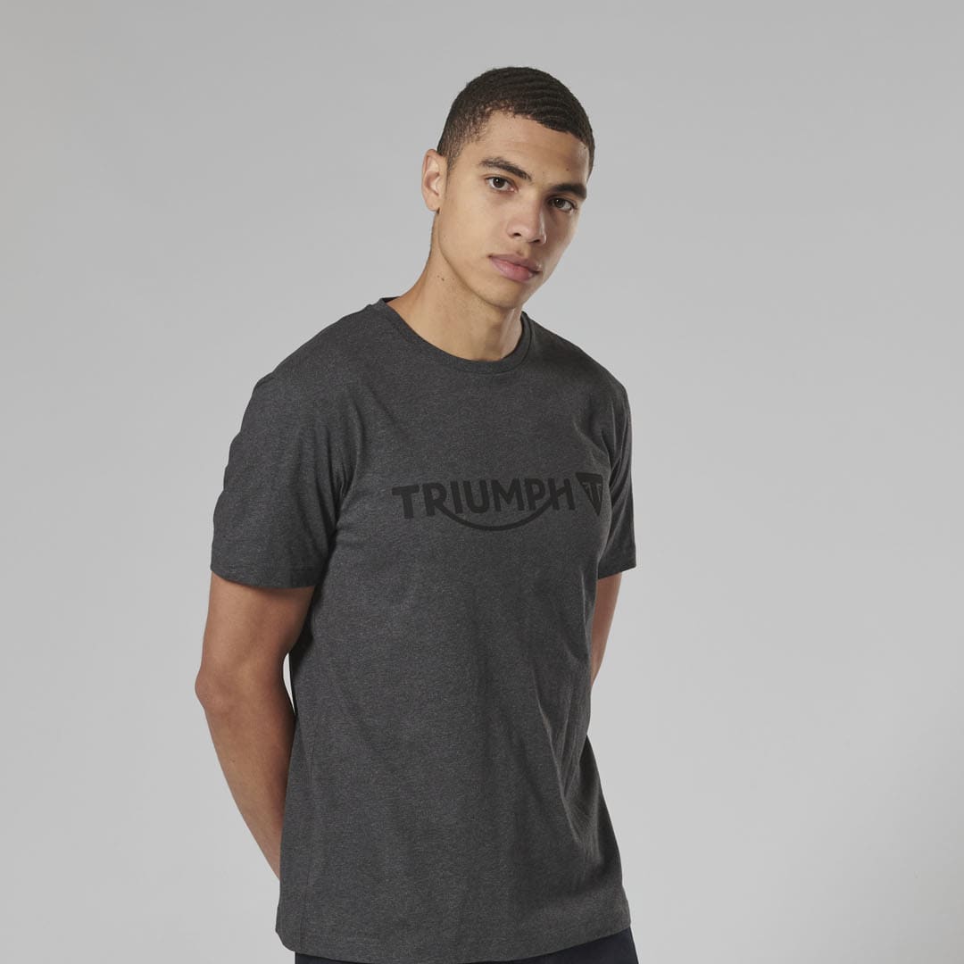 Triumph Mens Cartmel Black Marl & Black T Shirt