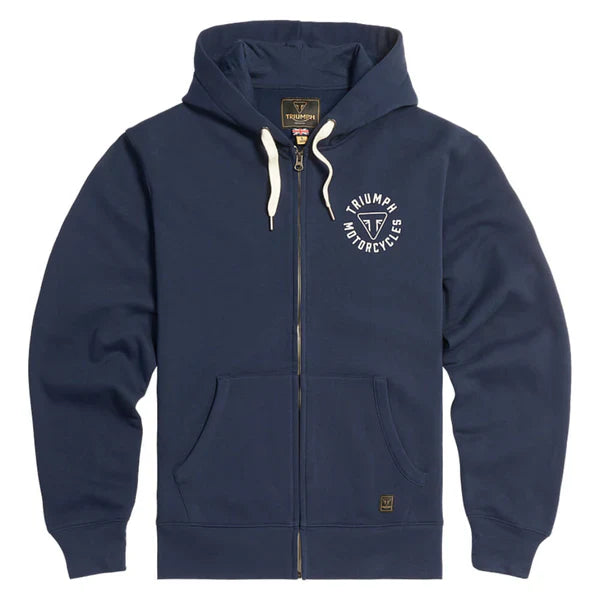 Triumph Mens Digby Zip Up Hoodie Navy