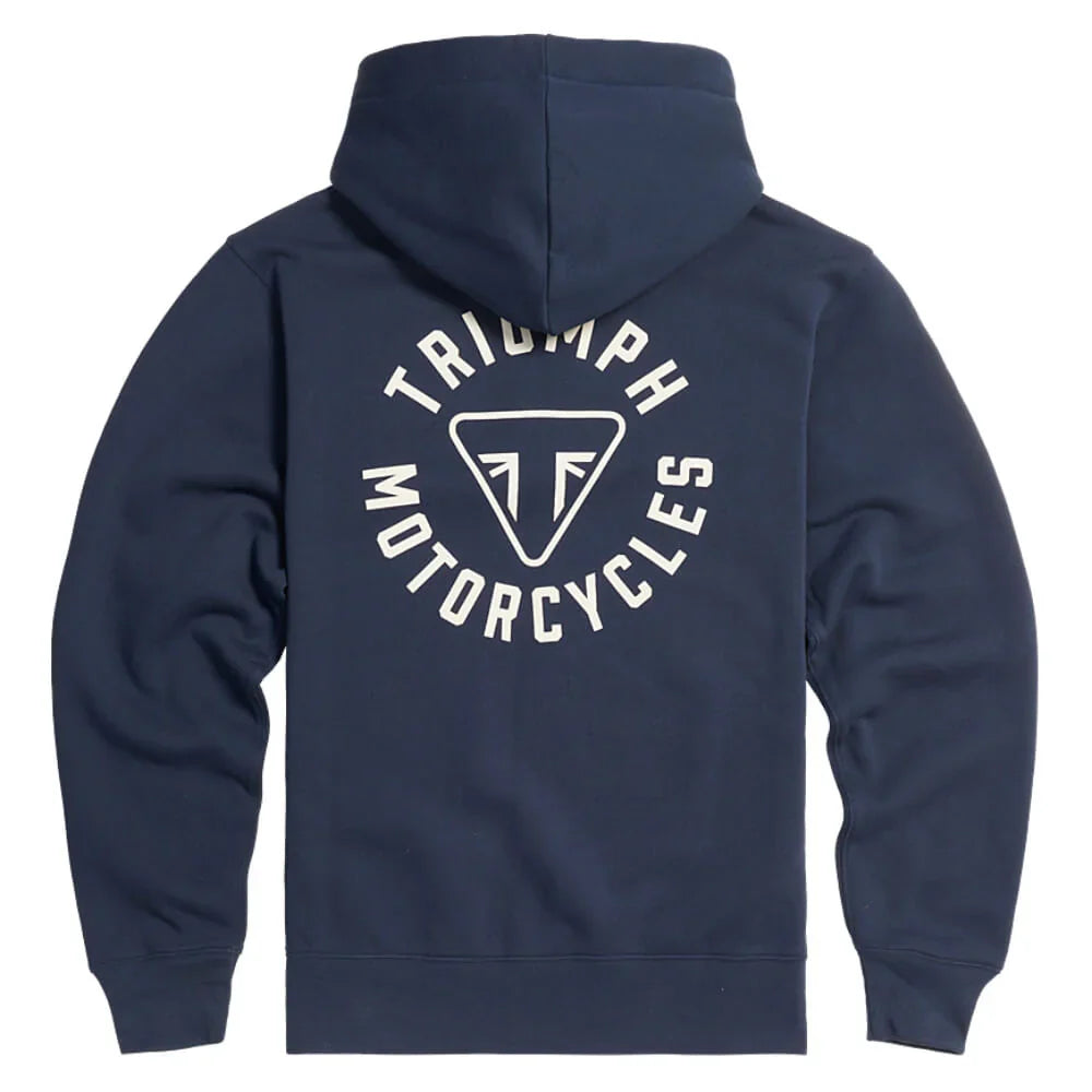 Triumph Mens Digby Zip Up Hoodie Navy