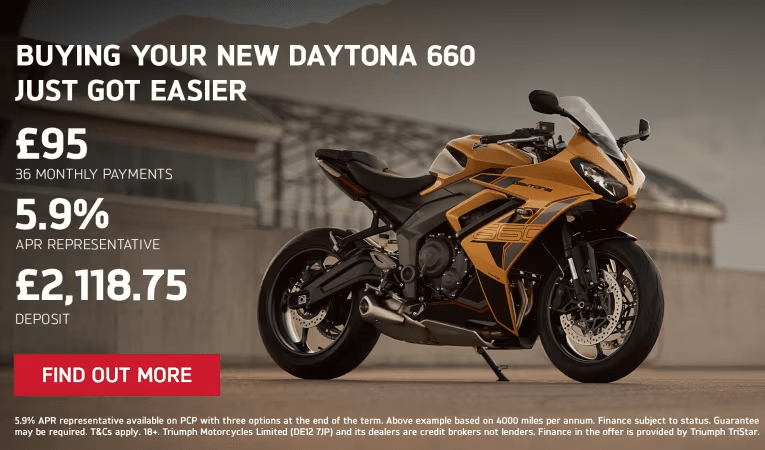 Triumph Daytona 660 Offer