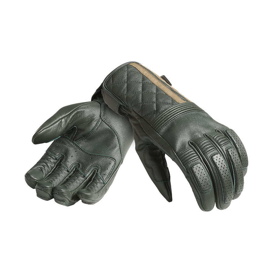 Triumph Mens Sulby Gloves Green & Gold