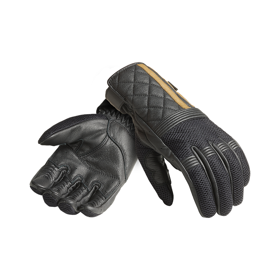 Triumph Mens Sulby Mesh Gloves Black & Gold
