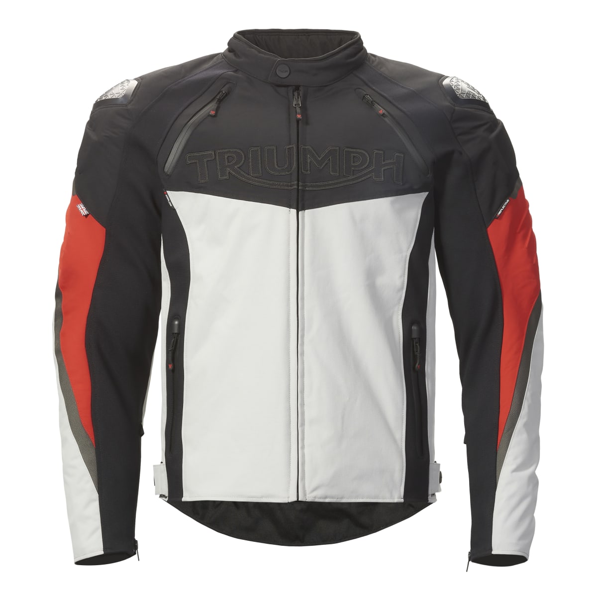 Triumph Mens Triple Sports Tri Tech Jacket Black / Grey / Red