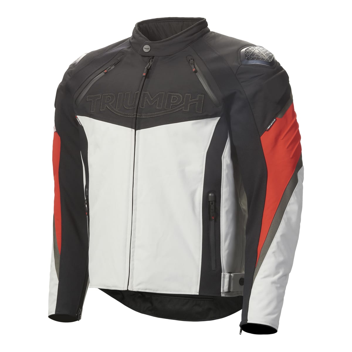 Triumph Mens Triple Sports Tri Tech Jacket Black / Grey / Red