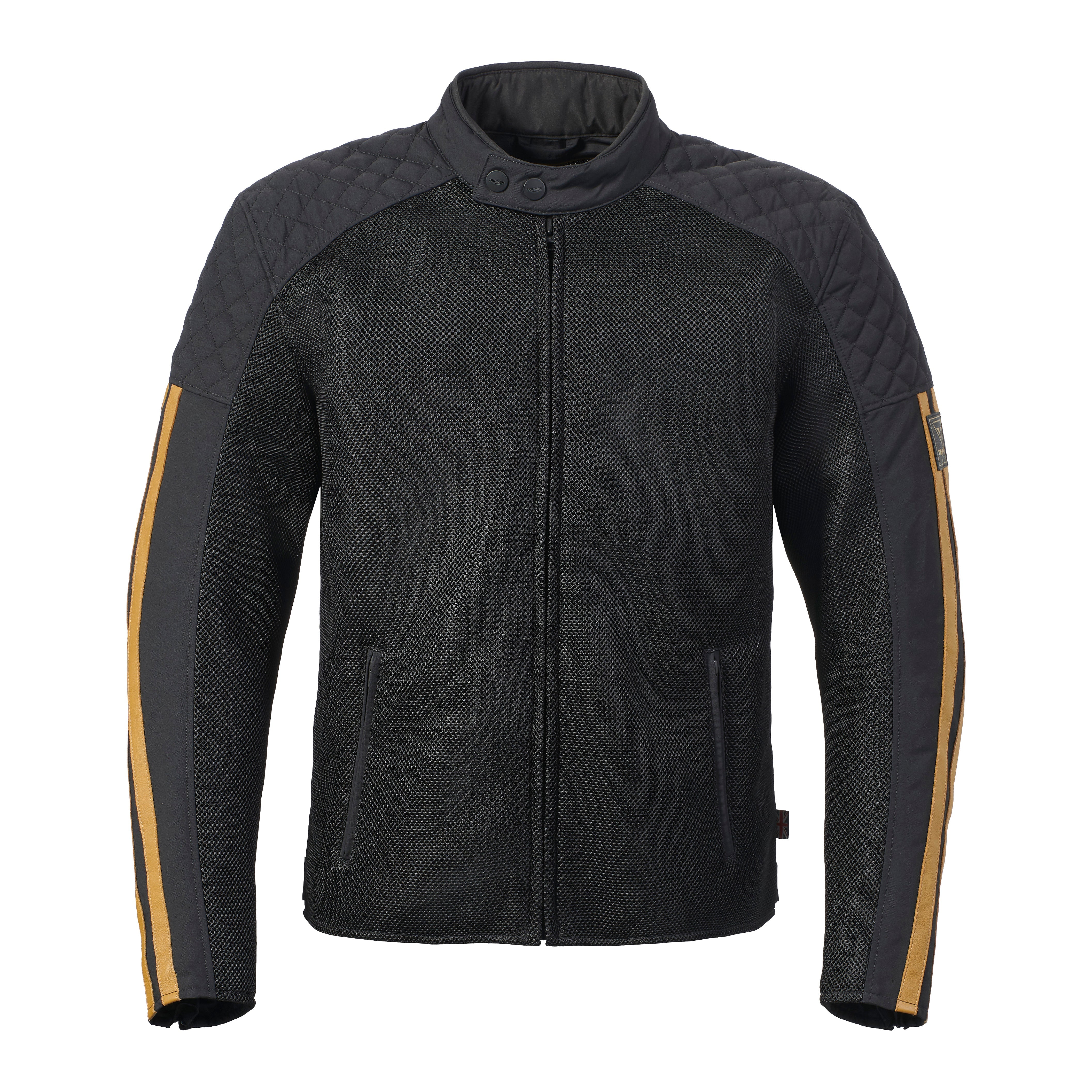 Triumph Mens Braddan Retro Mesh Jacket Black & Gold