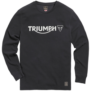 Triumph Mens Bettmann Black Long Sleeve Waffle Top