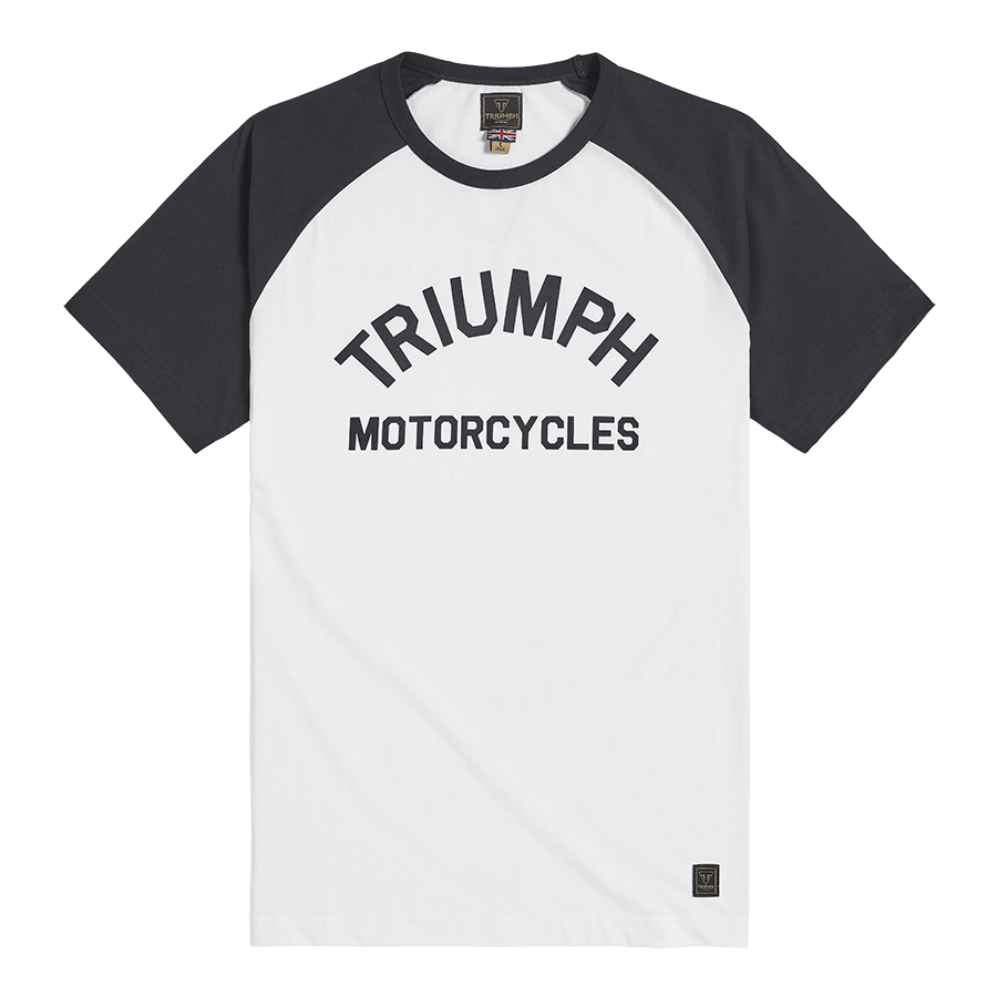 Triumph Mens Saltern White & Black T Shirt