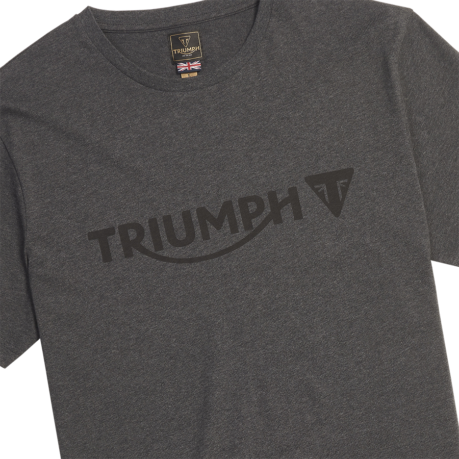 Triumph Mens Cartmel Black Marl & Black T Shirt