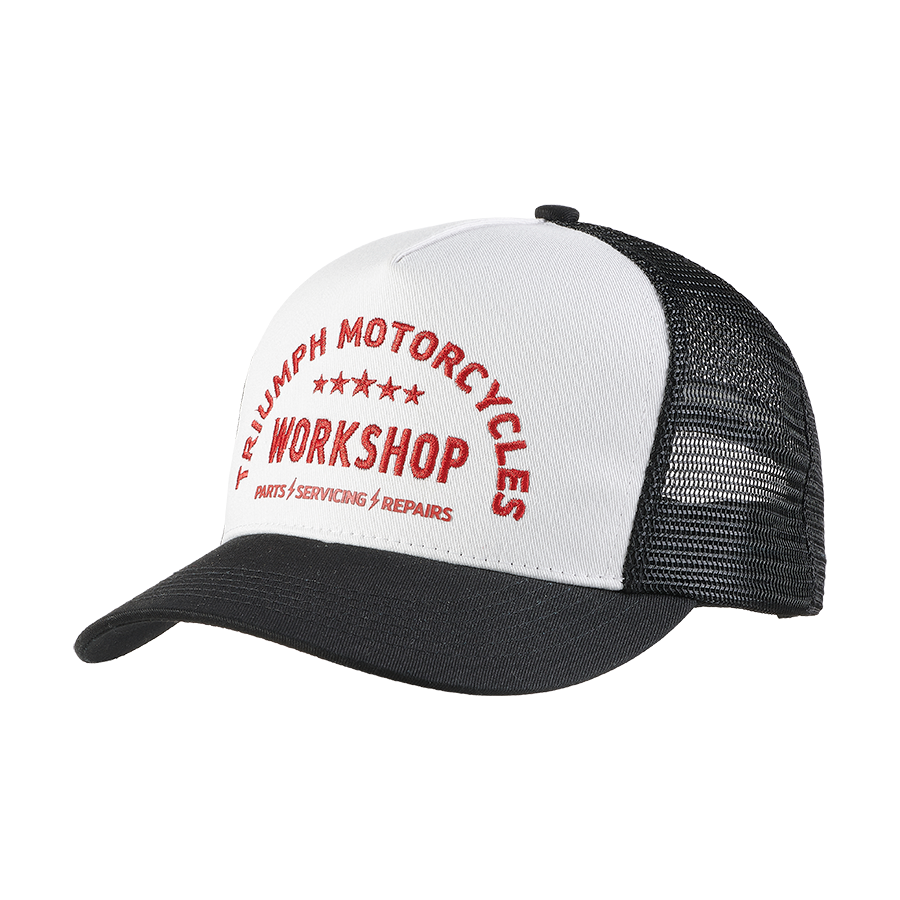 Triumph Workshop Bone & Black Trucker Baseball Cap