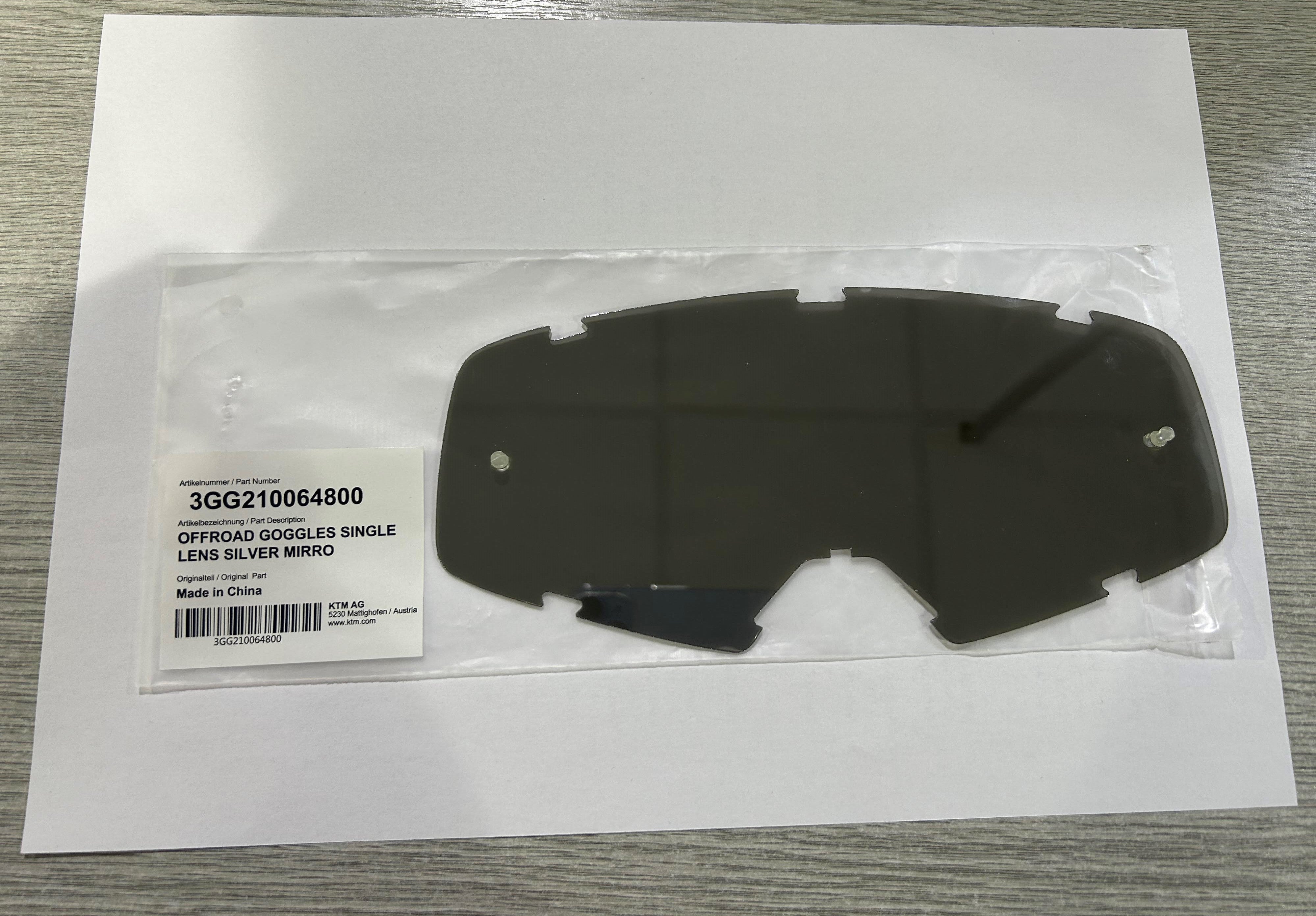 GasGas Offroad Goggles Single Lens Silver OS